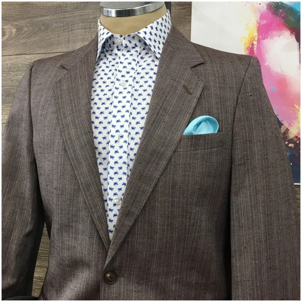 VINTAGE Mens Blazer Sport Coat Two Button‎ Casual Jacket Size 40R Wool Suit